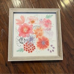 Matilda Jane Cream Textured Art Piece Weathered Frame